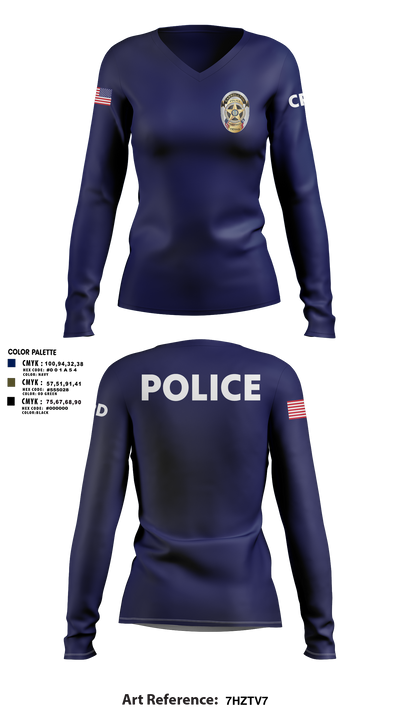 undefined Women's Long Sleeve V-neck Shirt - 7