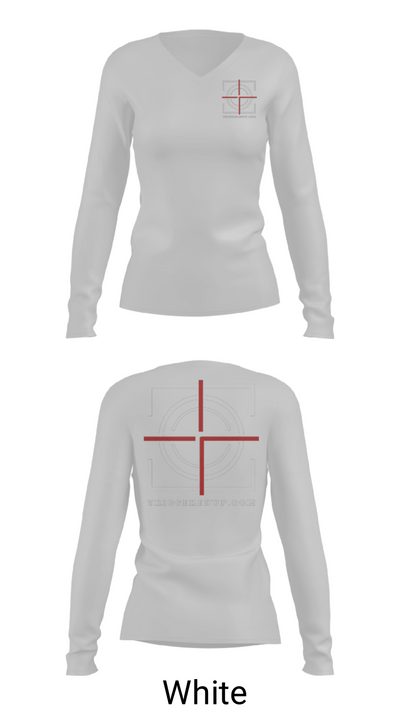Triggered up 67978280 Women's Long Sleeve V-neck Shirt - 16