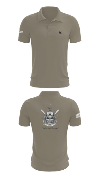 Short Sleeve Performance Polo, C co 1-185 Th, Army, Teamtime, Team time, sublimation, custom sports apparel, team uniforms, spirit wear, spiritwear, sports uniforms, custom shirts, team store, custom team store, fundraiser sports, apparel fundraiser