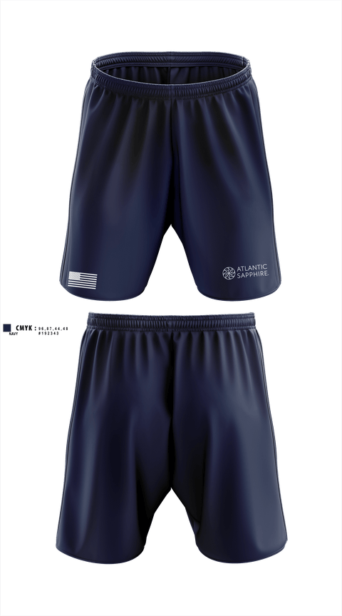 Athletic Shorts With Pockets, Atlantic Sapphire, Army, Teamtime, Team time, sublimation, custom sports apparel, team uniforms, spirit wear, spiritwear, sports uniforms, custom shirts, team store, custom team store, fundraiser sports, apparel fundraiser