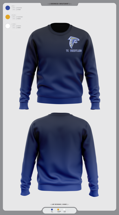 Todd County High School Wrestling 85691446 Crew Neck Sweatshirt - 25