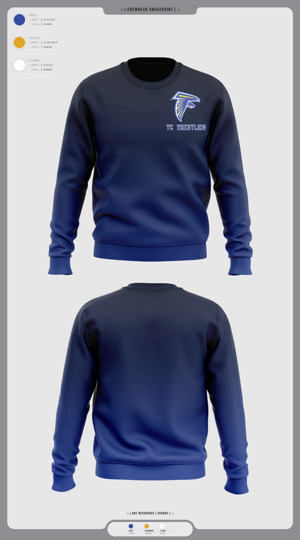 Crew Neck Sweatshirt, Todd County High School Wrestling, Wrestling, Teamtime, Team time, sublimation, custom sports apparel, team uniforms, spirit wear, spiritwear, sports uniforms, custom shirts, team store, custom team store, fundraiser sports, apparel fundraiser