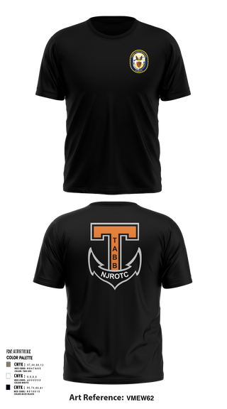 Short Sleeve Performance Shirt, Tabb NJROTC, Navy, Teamtime, Team time, sublimation, custom sports apparel, team uniforms, spirit wear, spiritwear, sports uniforms, custom shirts, team store, custom team store, fundraiser sports, apparel fundraiser