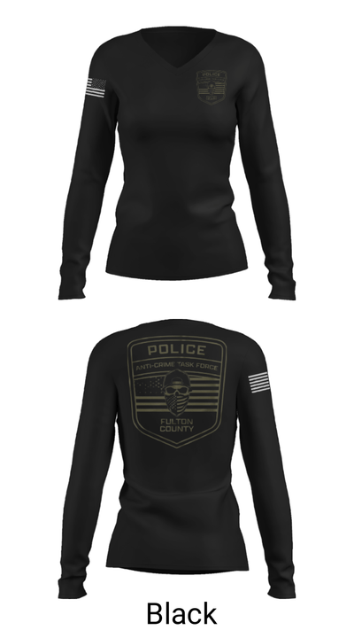 Fulton County Anti-Crime Task Force 27594594 Women's Long Sleeve V-neck Shirt - 35
