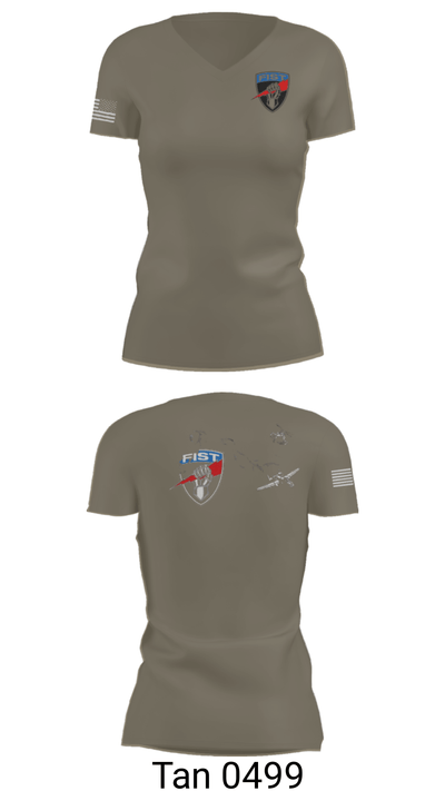 3-172 FiST 6765591 Women's Short Sleeve V-neck Shirt - 68