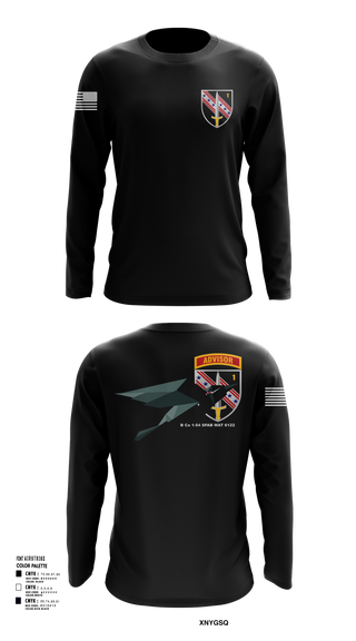 Long Sleeve Performance Shirt, B Co 1-54 SFAB MAT 6122, Army, Teamtime, Team time, sublimation, custom sports apparel, team uniforms, spirit wear, spiritwear, sports uniforms, custom shirts, team store, custom team store, fundraiser sports, apparel fundraiser