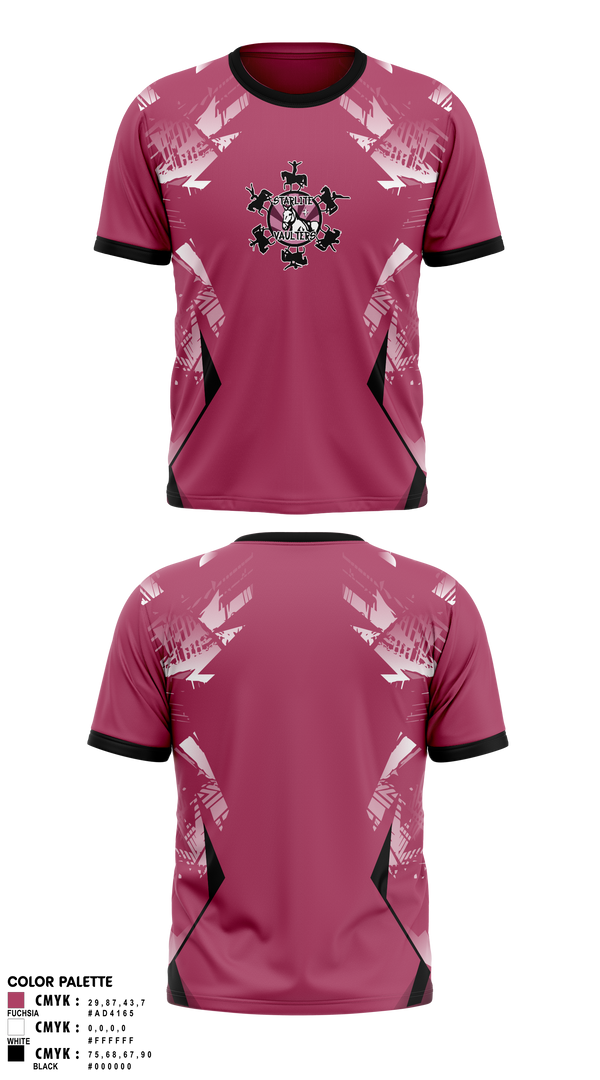 Short Sleeve Performance Shirt, Starlite Vaulters, Cheer, Teamtime, Team time, sublimation, custom sports apparel, team uniforms, spirit wear, spiritwear, sports uniforms, custom shirts, team store, custom team store, fundraiser sports, apparel fundraiser