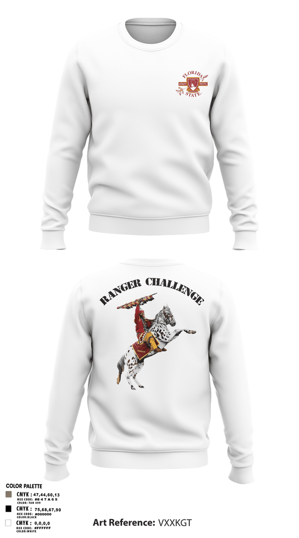 Crew Neck Sweatshirt, FSU ROTC, Army, Teamtime, Team time, sublimation, custom sports apparel, team uniforms, spirit wear, spiritwear, sports uniforms, custom shirts, team store, custom team store, fundraiser sports, apparel fundraiser