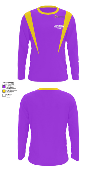 Long Sleeve Performance Shirt, Robinson Middle School Track, Track & Field, Teamtime, Team time, sublimation, custom sports apparel, team uniforms, spirit wear, spiritwear, sports uniforms, custom shirts, team store, custom team store, fundraiser sports, apparel fundraiser