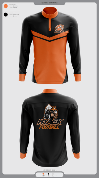 Quarter Zip Jacket, Hyacks Football, Football, Teamtime, Team time, sublimation, custom sports apparel, team uniforms, spirit wear, spiritwear, sports uniforms, custom shirts, team store, custom team store, fundraiser sports, apparel fundraiser