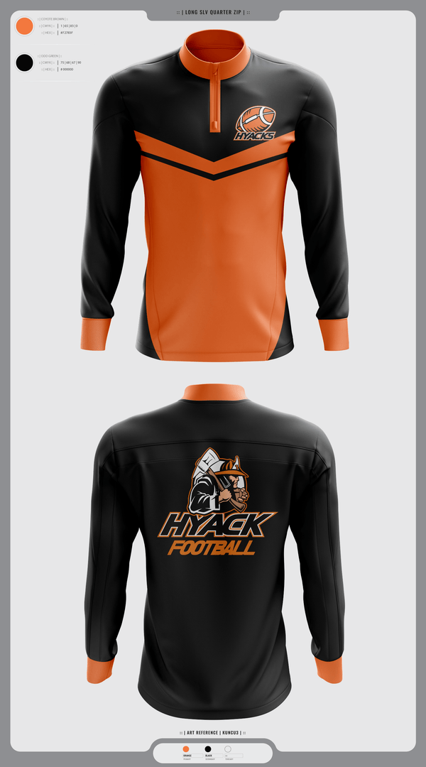Quarter Zip Jacket, Hyacks Football, Football, Teamtime, Team time, sublimation, custom sports apparel, team uniforms, spirit wear, spiritwear, sports uniforms, custom shirts, team store, custom team store, fundraiser sports, apparel fundraiser