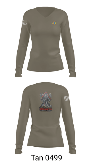 Women's Long Sleeve Vneck Shirt, 1/623rd FAR, National Guard, Teamtime, Team time, sublimation, custom sports apparel, team uniforms, spirit wear, spiritwear, sports uniforms, custom shirts, team store, custom team store, fundraiser sports, apparel fundraiser