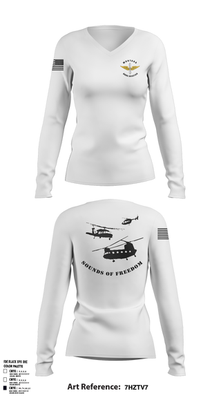 Womens Long Sleeve Vneck Shirt 1, MT AASF, Army, Teamtime, Team time, sublimation, custom sports apparel, team uniforms, spirit wear, spiritwear, sports uniforms, custom shirts, team store, custom team store, fundraiser sports, apparel fundraiser