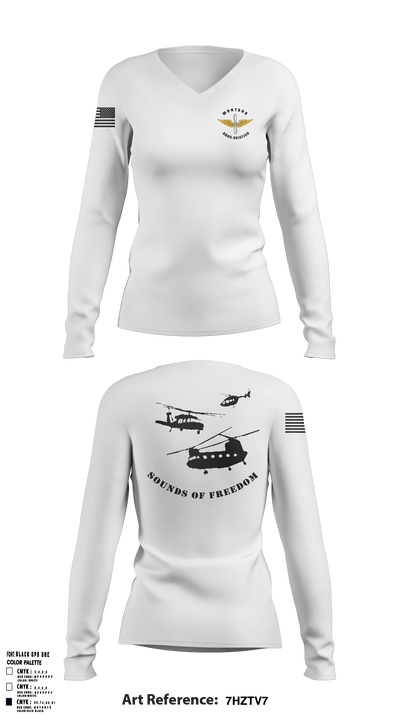 MT AASF 16860142 Women's Long Sleeve V-neck Shirt -1 2