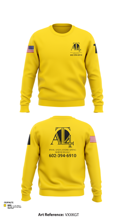 AT 4 pools and landscaping services llc 37065917 Crew Neck Sweatshirt - 103