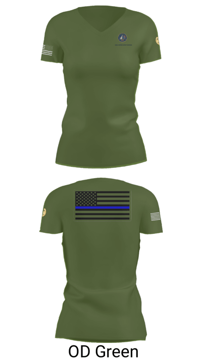 NAVAL SUPPORT ACTIVITY BETHESDA SECURITY FORCES 28838405 Women's Short Sleeve V-neck Shirt - 46