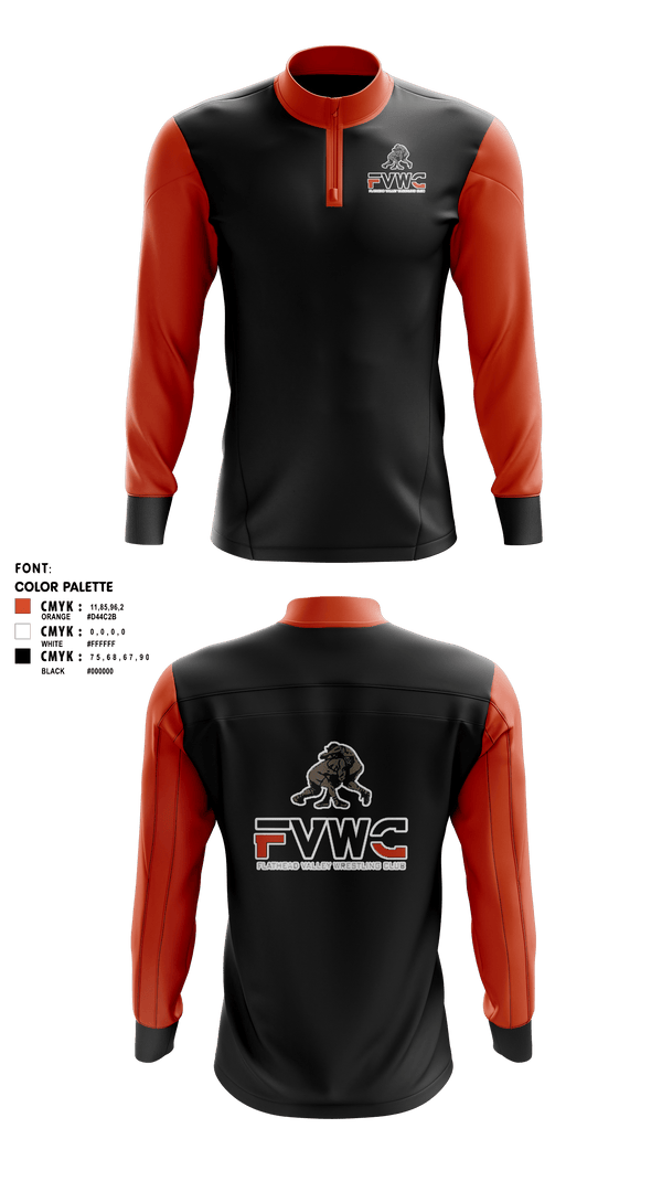 Quarter Zip Jacket, Flathead Valley Wrestling Club, Wrestling, Teamtime, Team time, sublimation, custom sports apparel, team uniforms, spirit wear, spiritwear, sports uniforms, custom shirts, team store, custom team store, fundraiser sports, apparel fundraiser