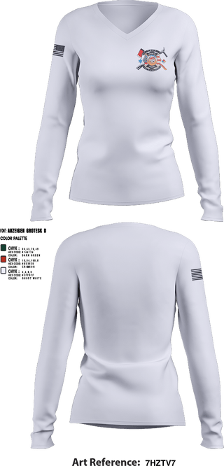 Womens Long Sleeve Vneck Shirt, 73, Fire Department, Teamtime, Team time, sublimation, custom sports apparel, team uniforms, spirit wear, spiritwear, sports uniforms, custom shirts, team store, custom team store, fundraiser sports, apparel fundraiser
