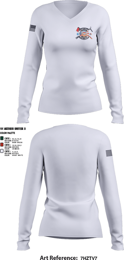 73 57235387 Women's Long Sleeve V-neck Shirt - 3