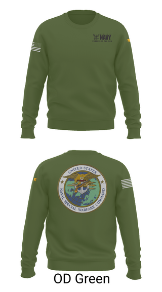 Crew Neck Sweatshirt, SEAL Team, Navy, Teamtime, Team time, sublimation, custom sports apparel, team uniforms, spirit wear, spiritwear, sports uniforms, custom shirts, team store, custom team store, fundraiser sports, apparel fundraiser