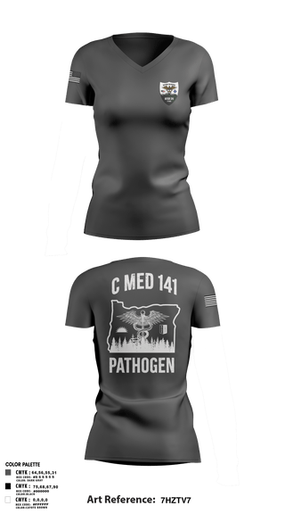 Womens Short Sleeve Vneck Shirt, C Med, National Guard, Teamtime, Team time, sublimation, custom sports apparel, team uniforms, spirit wear, spiritwear, sports uniforms, custom shirts, team store, custom team store, fundraiser sports, apparel fundraiser