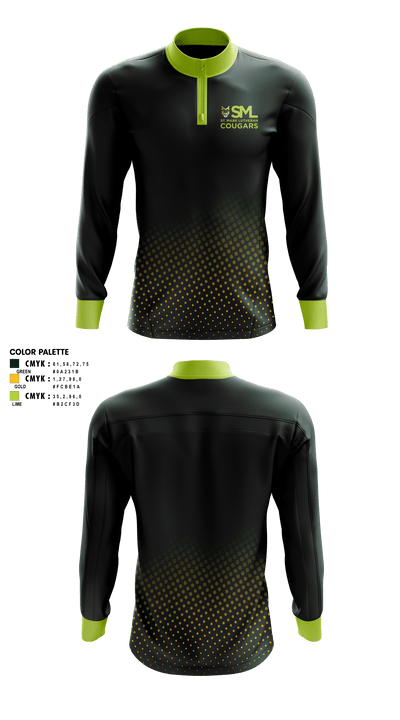 St. Mark Lutheran Cougars 96691174 Quarter Zip Jacket - 1