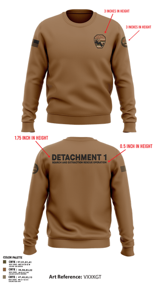 Crew Neck Sweatshirt, Detachment 1, Air Force, Teamtime, Team time, sublimation, custom sports apparel, team uniforms, spirit wear, spiritwear, sports uniforms, custom shirts, team store, custom team store, fundraiser sports, apparel fundraiser
