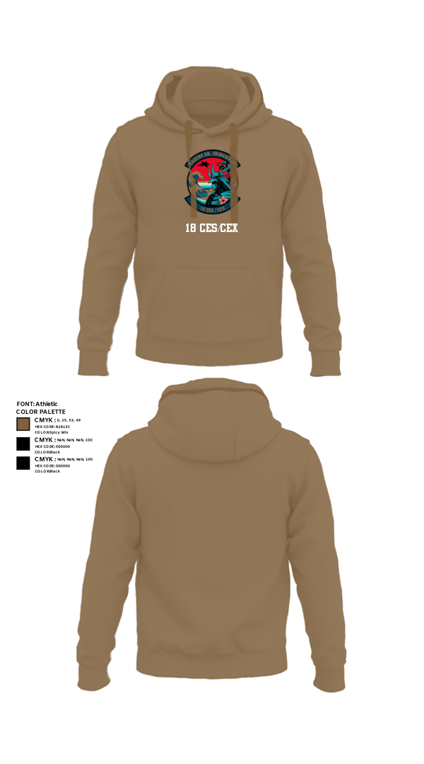 Hoodie, 18 CES/CEX, , Teamtime, Team time, sublimation, custom sports apparel, team uniforms, spirit wear, spiritwear, sports uniforms, custom shirts, team store, custom team store, fundraiser sports, apparel fundraiser