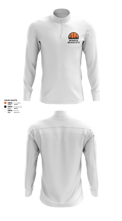 Monroe High School Basketball 86135082 Quarter Zip Jacket - 5