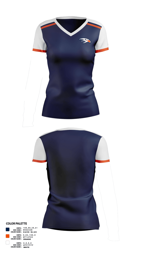 Womens Short Sleeve Vneck Shirt, HAWKS, , Teamtime, Team time, sublimation, custom sports apparel, team uniforms, spirit wear, spiritwear, sports uniforms, custom shirts, team store, custom team store, fundraiser sports, apparel fundraiser