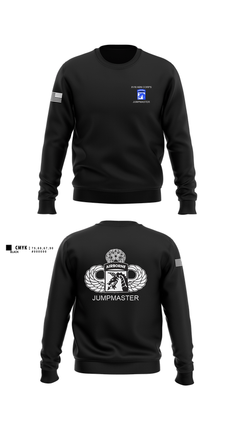 Crew Neck Sweatshirt, 112th Signal Jumpmaster, Army, Teamtime, Team time, sublimation, custom sports apparel, team uniforms, spirit wear, spiritwear, sports uniforms, custom shirts, team store, custom team store, fundraiser sports, apparel fundraiser