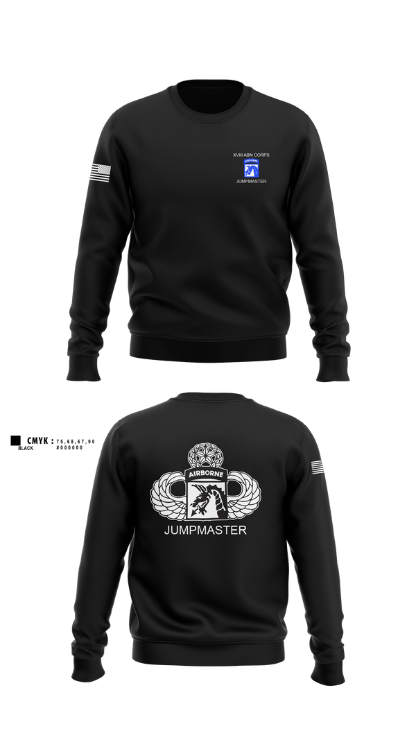 Crew Neck Sweatshirt, 112th Signal Jumpmaster, Army, Teamtime, Team time, sublimation, custom sports apparel, team uniforms, spirit wear, spiritwear, sports uniforms, custom shirts, team store, custom team store, fundraiser sports, apparel fundraiser