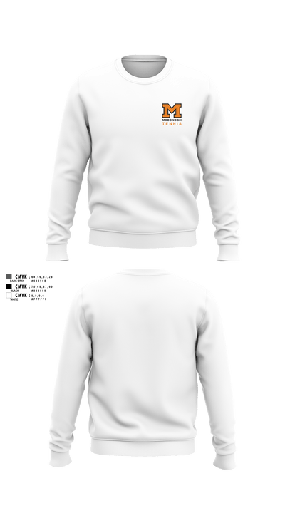 Girls Tennis McDonogh School 72297227 Crew Neck Sweatshirt - 3