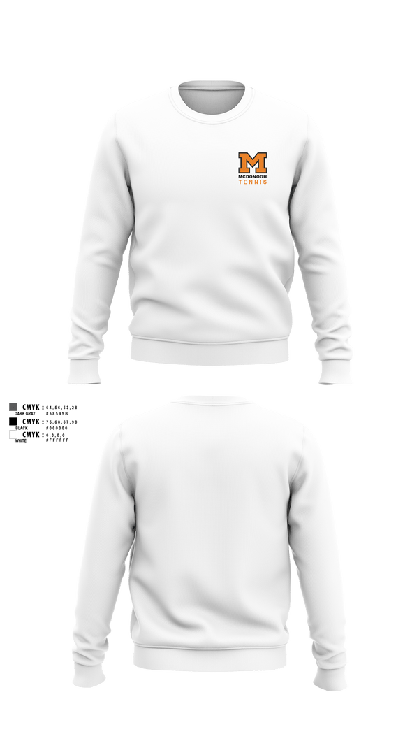 Crew Neck Sweatshirt, Girls Tennis McDonogh School, Tennis, Teamtime, Team time, sublimation, custom sports apparel, team uniforms, spirit wear, spiritwear, sports uniforms, custom shirts, team store, custom team store, fundraiser sports, apparel fundraiser