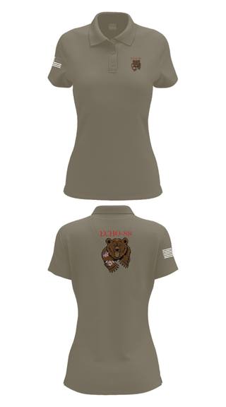 Womens Short Sleeve Performance Polo, ECHO-88, , Teamtime, Team time, sublimation, custom sports apparel, team uniforms, spirit wear, spiritwear, sports uniforms, custom shirts, team store, custom team store, fundraiser sports, apparel fundraiser