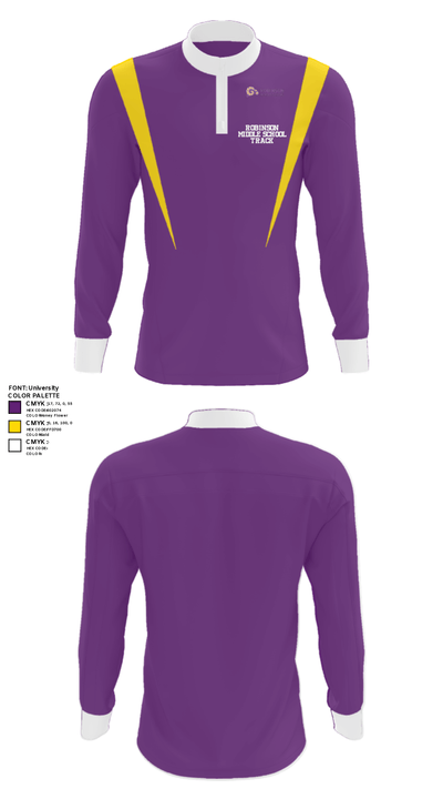 Robinson Middle School Track 2312219 Quarter Zip Jacket - 29