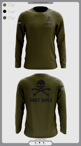 Long Sleeve Performance Shirt, Dirt boyz, Air Force, Teamtime, Team time, sublimation, custom sports apparel, team uniforms, spirit wear, spiritwear, sports uniforms, custom shirts, team store, custom team store, fundraiser sports, apparel fundraiser