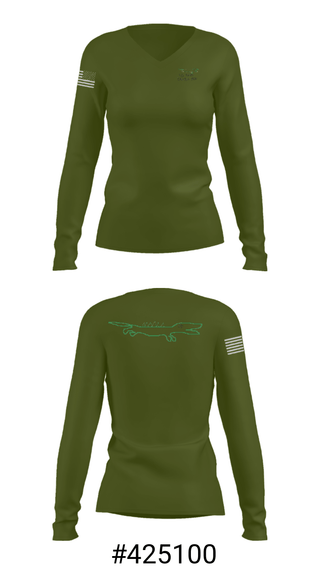 Women's Long Sleeve Vneck Shirt, Ingram Park Recruiting, Army, Teamtime, Team time, sublimation, custom sports apparel, team uniforms, spirit wear, spiritwear, sports uniforms, custom shirts, team store, custom team store, fundraiser sports, apparel fundraiser