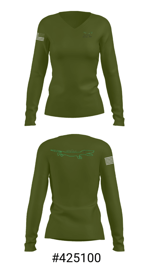 Women's Long Sleeve Vneck Shirt, Ingram Park Recruiting, Army, Teamtime, Team time, sublimation, custom sports apparel, team uniforms, spirit wear, spiritwear, sports uniforms, custom shirts, team store, custom team store, fundraiser sports, apparel fundraiser