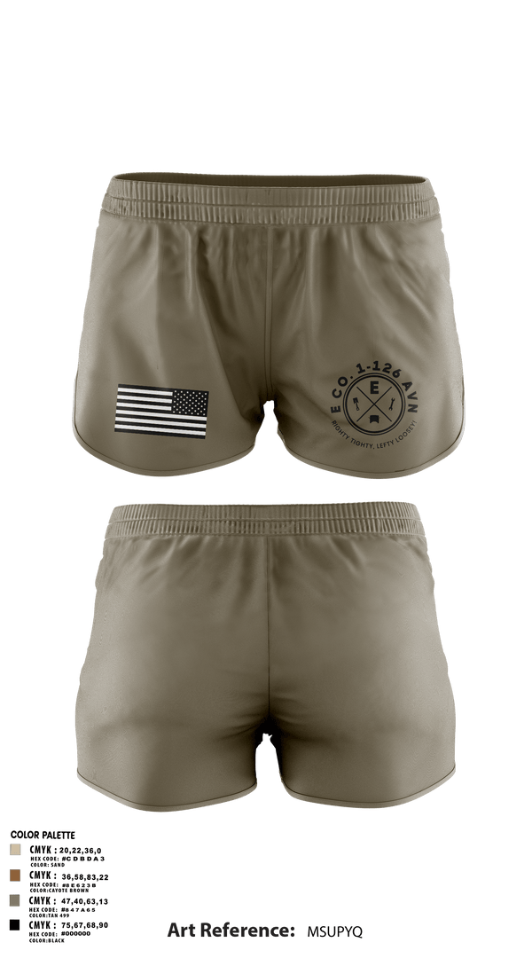 Ranger Panties, B Co. 1-126AVN, Army, Teamtime, Team time, sublimation, custom sports apparel, team uniforms, spirit wear, spiritwear, sports uniforms, custom shirts, team store, custom team store, fundraiser sports, apparel fundraiser