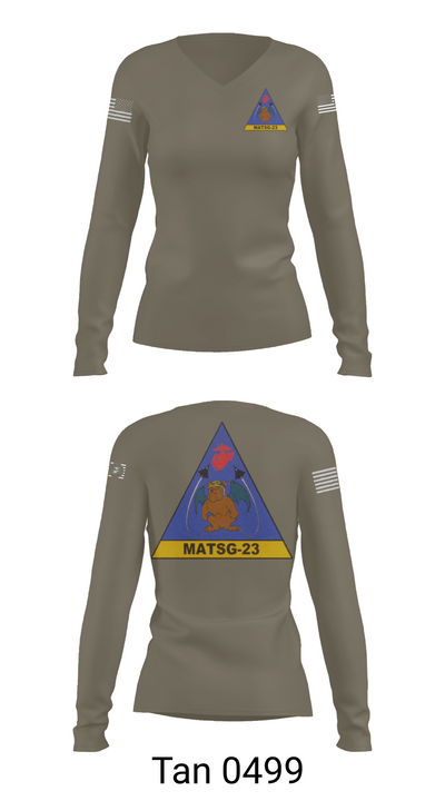 matsg-23 81067333 Women's Long Sleeve V-neck Shirt - 77