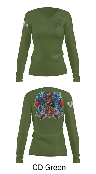 Womens Long Sleeve Vneck Shirt 1, Golden Fire Dept., , Teamtime, Team time, sublimation, custom sports apparel, team uniforms, spirit wear, spiritwear, sports uniforms, custom shirts, team store, custom team store, fundraiser sports, apparel fundraiser