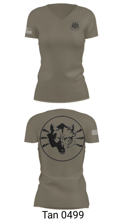 Wolves, Bravo, 305th MI 94376835 Women's Short Sleeve V-neck Shirt - 38
