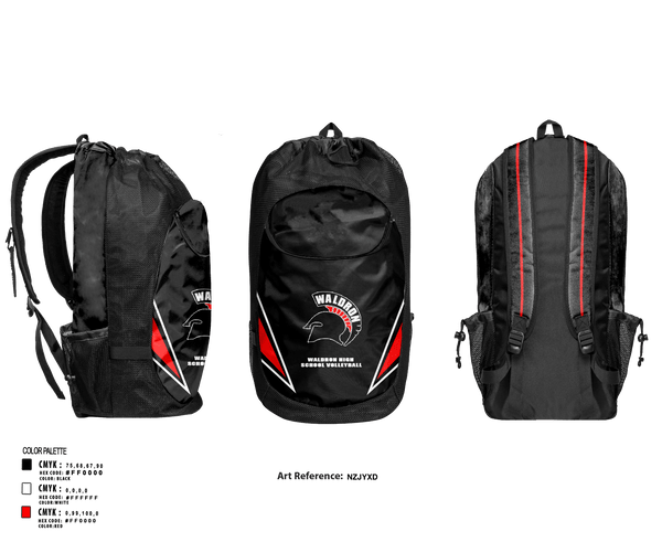 Gear Bag, Waldron High School Volleyball, Women's Volleyball, Teamtime, Team time, sublimation, custom sports apparel, team uniforms, spirit wear, spiritwear, sports uniforms, custom shirts, team store, custom team store, fundraiser sports, apparel fundraiser