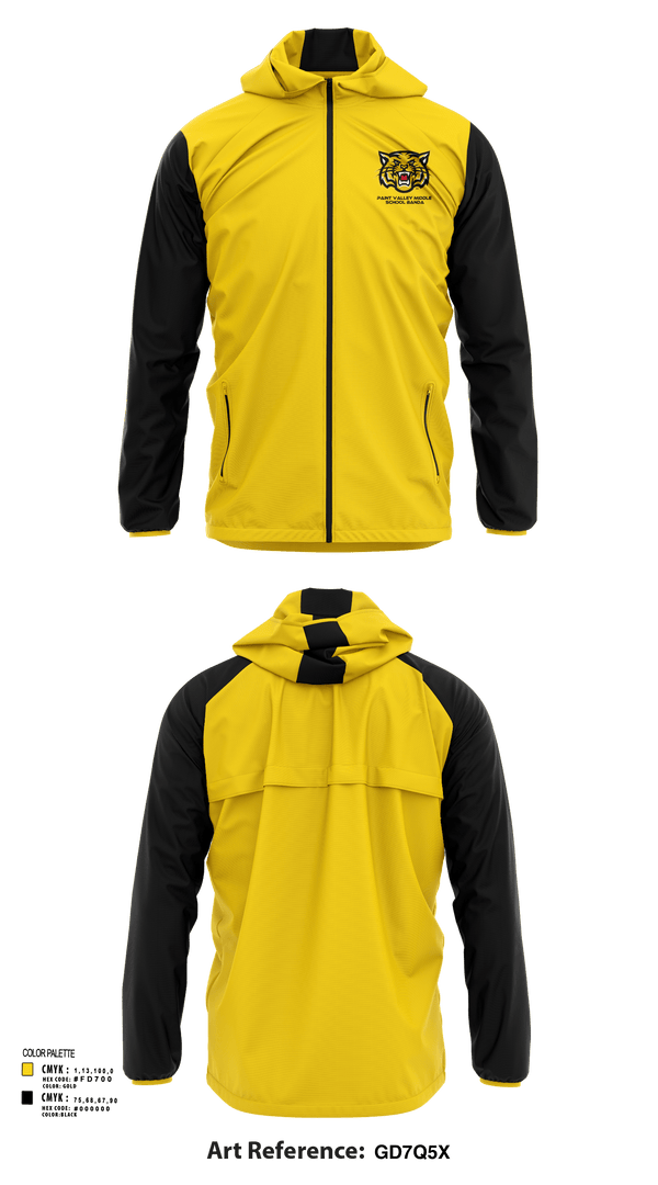 Windbreaker, Paint Valley Middle School Band, Spirit Store, Teamtime, Team time, sublimation, custom sports apparel, team uniforms, spirit wear, spiritwear, sports uniforms, custom shirts, team store, custom team store, fundraiser sports, apparel fundraiser