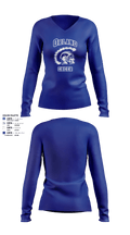 Orland Jr Trojans Football 79293862 Women's Long Sleeve V-neck Shirt - 4