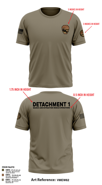 Detachment 1 27221981 Old School Cotton Feel Shirt - 33