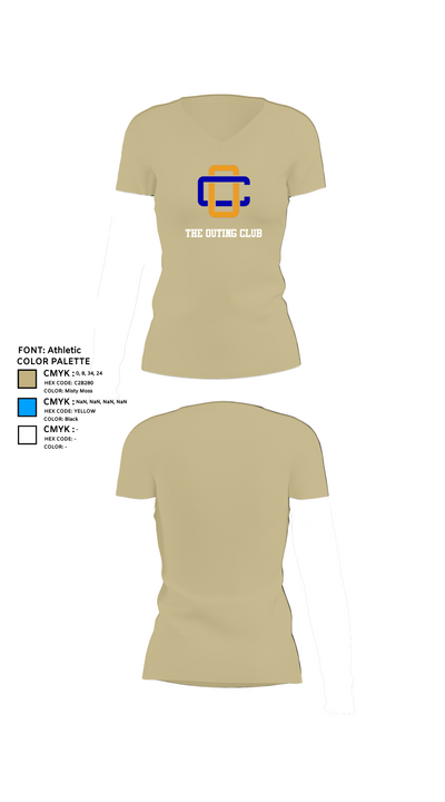The Outing Club 90078282 Women's Short Sleeve V-neck Shirt - 34