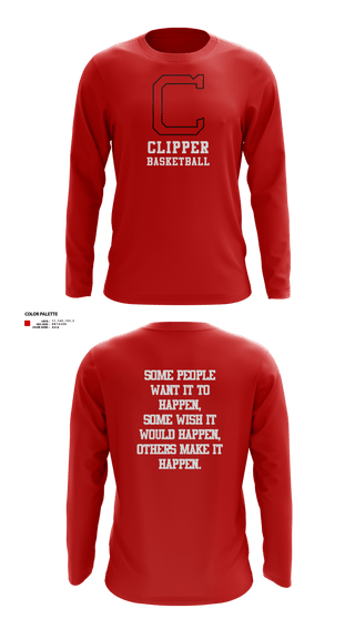 Long Sleeve Performance Shirt, Columbiana High School Basketball, Men's Basketball, Teamtime, Team time, sublimation, custom sports apparel, team uniforms, spirit wear, spiritwear, sports uniforms, custom shirts, team store, custom team store, fundraiser sports, apparel fundraiser