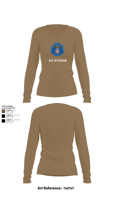 Zia division 50198022 Women's Long Sleeve V-neck Shirt - 2